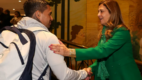 Dudu se encontrando com Leila Pereira em hotel de Curitiba