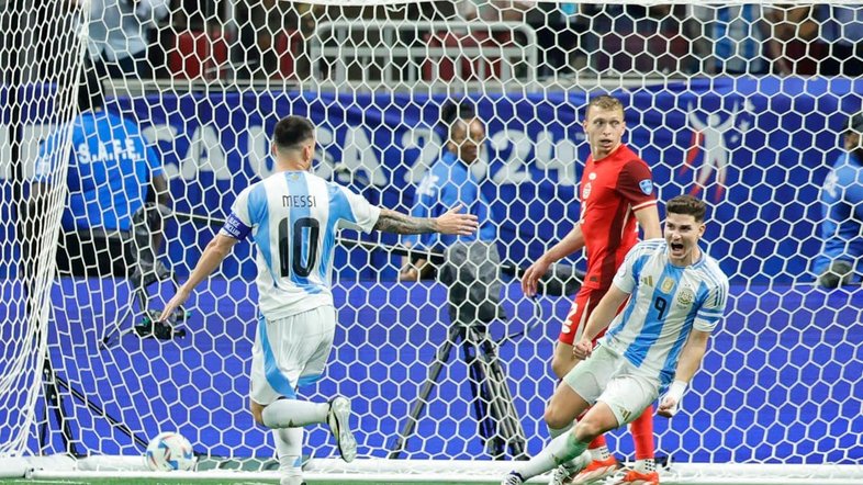 Messi bate recorde de aparições na Copa América, dá assistência e Argentina supera o Canadá