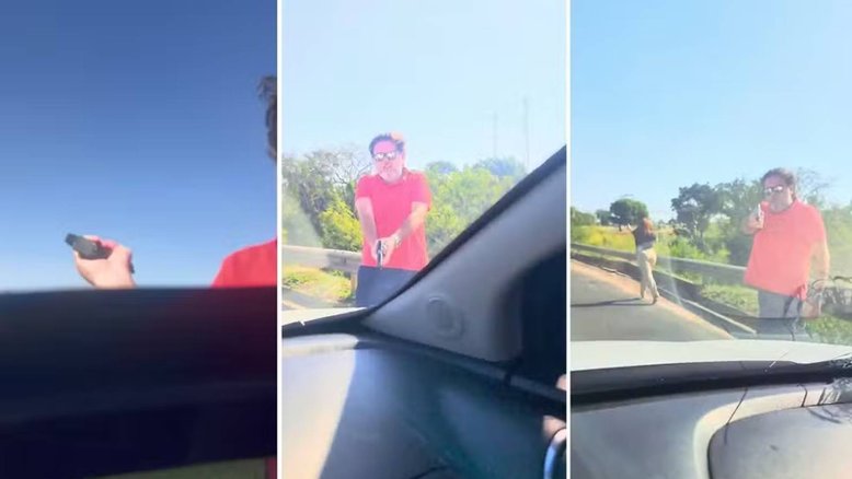 Homem atirou em carro de casal após colisão em rodovia
