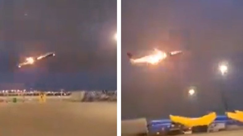 Voo da Air Canada volta ao aeroporto devido a fogo e explosões no motor logo após a decolagem; vídeo