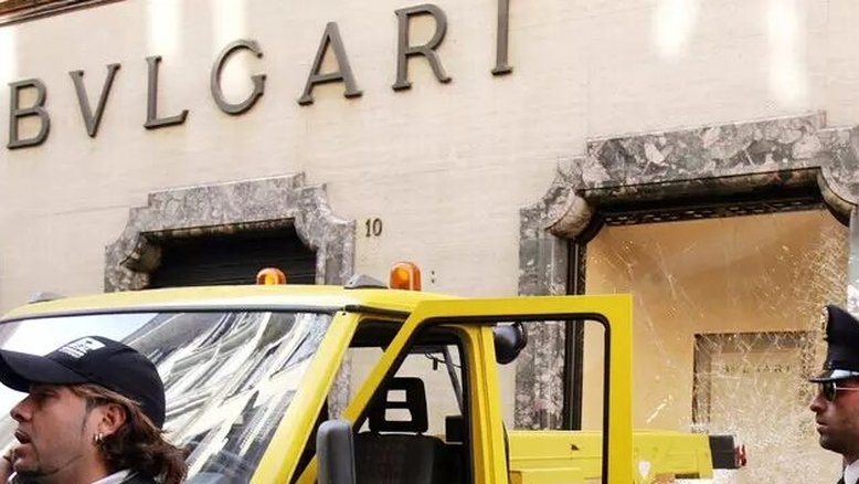 Joalheria Bulgari em Roma sofre roubo cinematográfico milionário