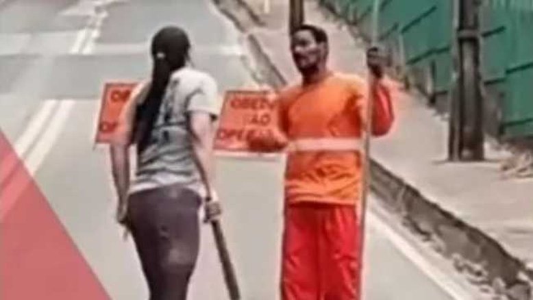 Vídeo: caminhoneira bolsonarista, e pré-candadita a vereadora, agride trabalhador com porrete