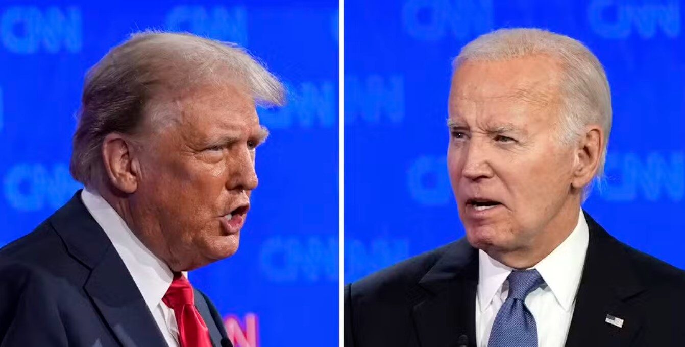 Hesitante Biden e contundente Trump duelam em primeiro debate presidencial