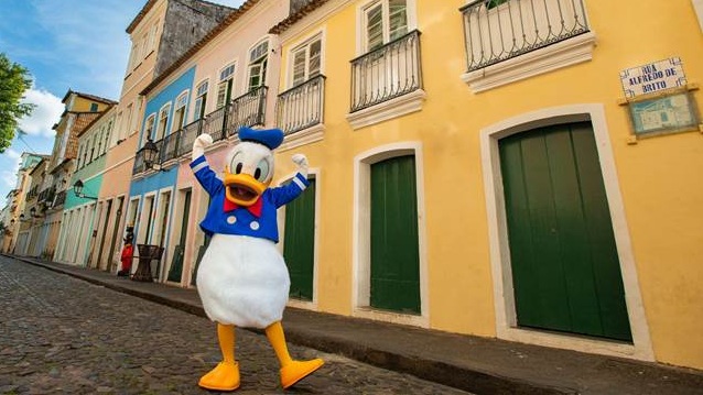 Donald em sua visita ao Brasil durante o Carnaval 2024