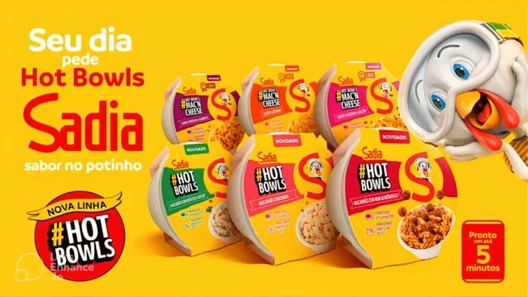 Sadia vai compensar 100% das embalagens das linhas Hot Bowls e Mac’N Cheese