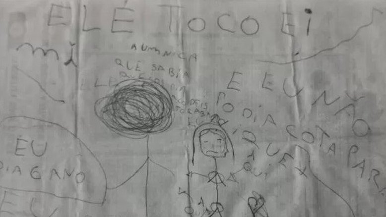 AL: estuprada na casa do tio, menina de 11 anos desenha abusos