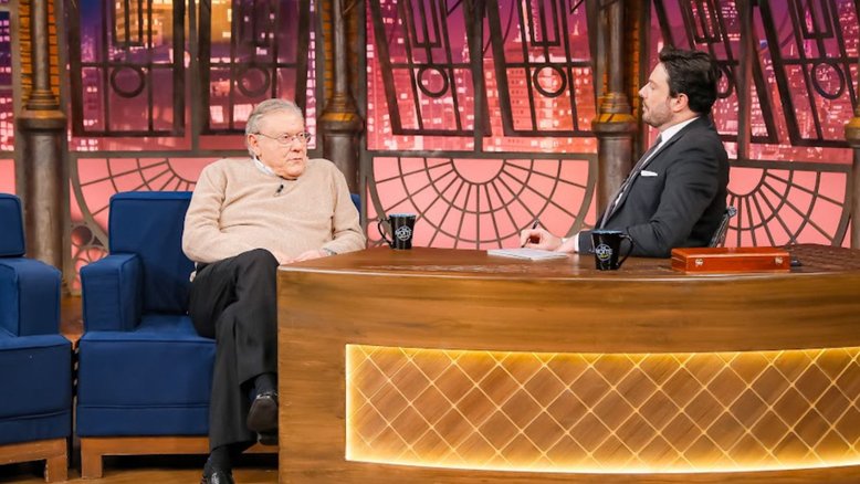 Milton Neves e Danilo Gentili no 'The Noite'
