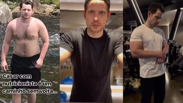 Nutricionista viraliza com vídeo de antes e depois do marido e explica mudança; confira