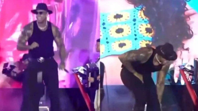 Léo Santana para show após fã jogar celular em sua parte íntima; veja vídeo