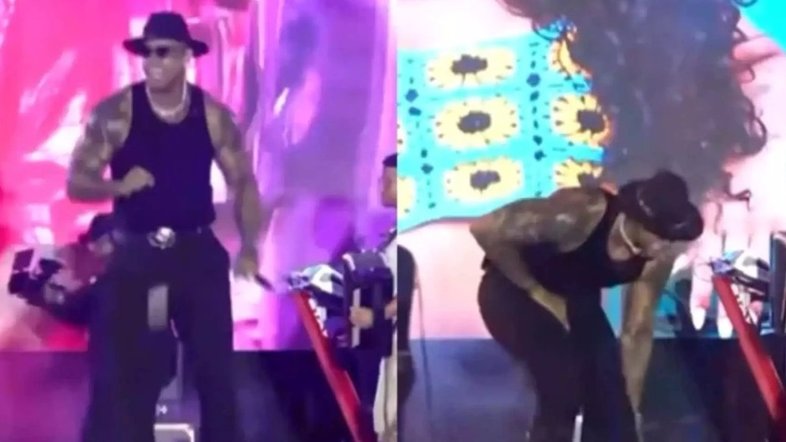 Léo Santana para show após fã jogar celular em sua parte íntima; veja vídeo