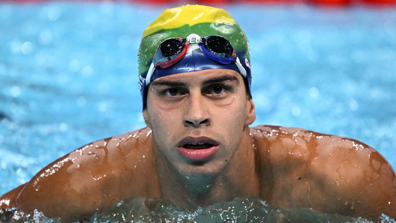 Guilherme Costa, o 'cachorrão', termina em 5º na prova dos 400m livre da natação