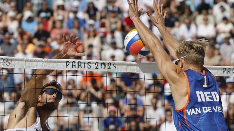 Steven Van de Velde, jogador da equipe de vôlei de praia da Holanda