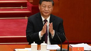 O presidente da China, Xi Jinping, durante o Congresso do Partido Comunista em outubro de 2022 - AFP