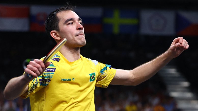 Paris 2024: Hugo Calderano vence e avança às quartas de final no tênis de mesa