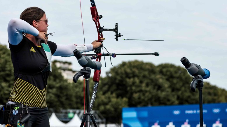 A atleta Ana Luiza em ação na fase de ranqueamento das Olimpíadas