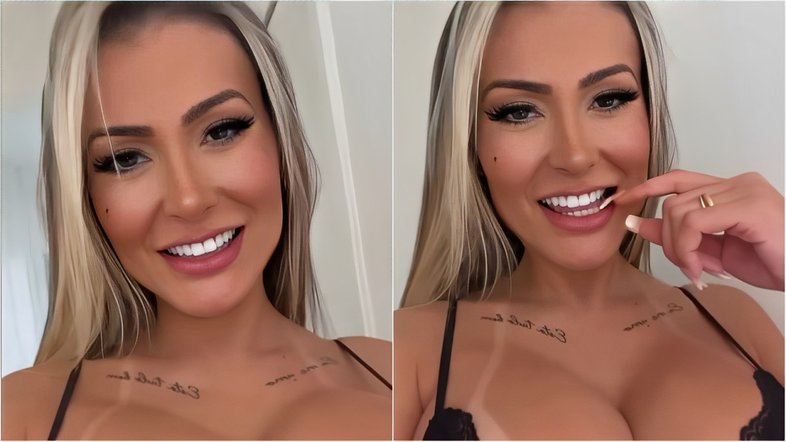 Andressa Urach surpreende ao fazer procedimento de 'língua de cobra'