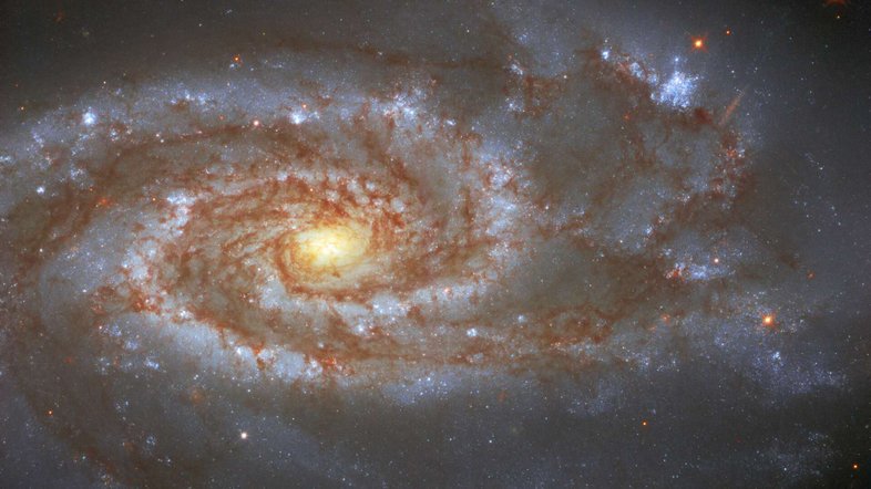 A aproximadamente 85 milhões de anos-luz da Terra, na Constelação de Libra, está a bela NGC 5861, uma galáxia espiral intermediária. A maioria das galáxias é classificada por sua morfologia. Uma galáxia espiral intermediária tem uma forma situada entre a de uma galáxia espiral barrada, que parece ter uma estrutura central em forma de barra, e a de uma galáxia espiral não barrada, sem uma barra central. Duas supernovas, SN1971D e SN2017erp, foram observadas em NGC 5861. As supernovas são explosões poderosas, que podem até iluminar o céu noturno