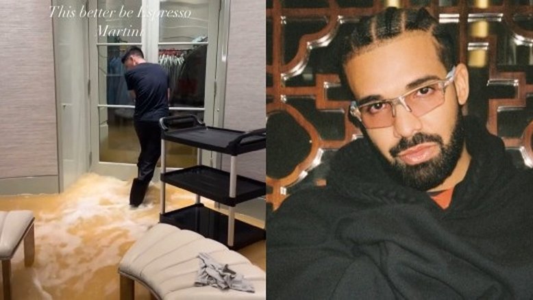 Drake mostra mansão inundada em enchente após fortes chuvas no Canadá