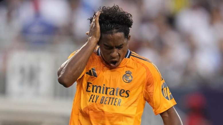 Endrick tem estreia tímida na derrota do Real Madrid em amistoso diante do Milan em Chicago