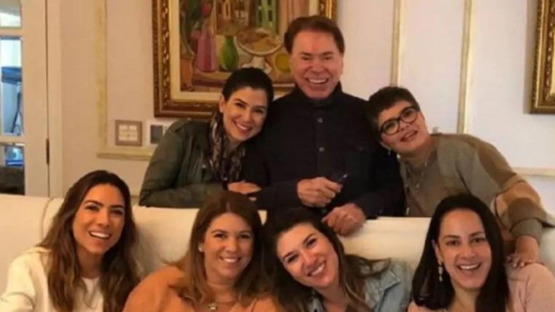 Silvio Santos e as seis filhas