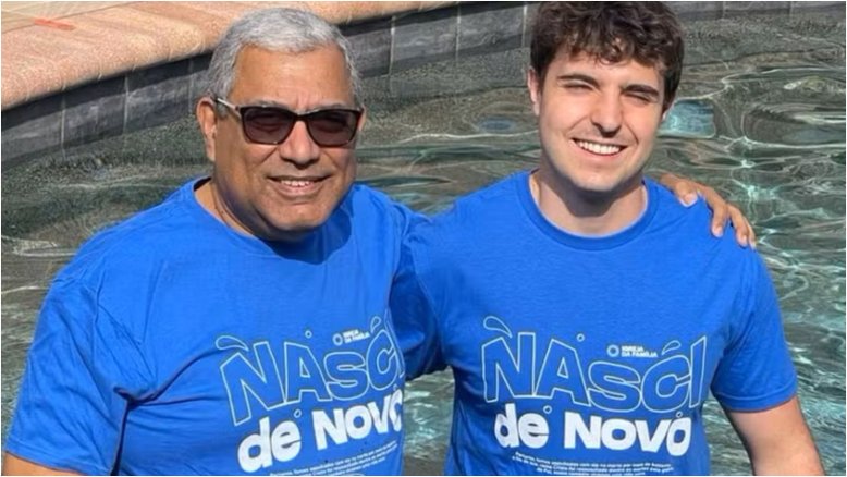 Filho de Gugu Liberato, João Augusto é batizado em igreja evangélica nos EUA