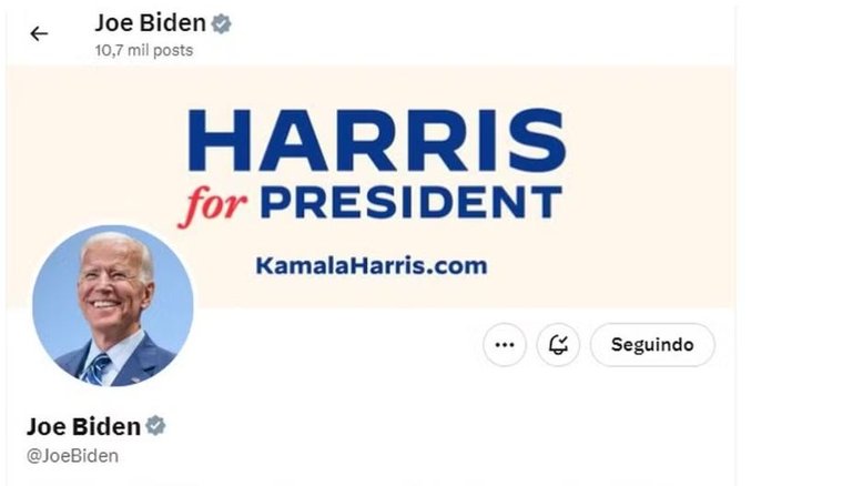 Joe Biden e Kamala Harris atualizam logotipo da campanha presidencial nas redes sociais