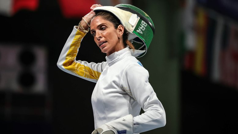Atleta Nathalie Moellhausen em ação nos Jogos Olímpicos Paris 2024