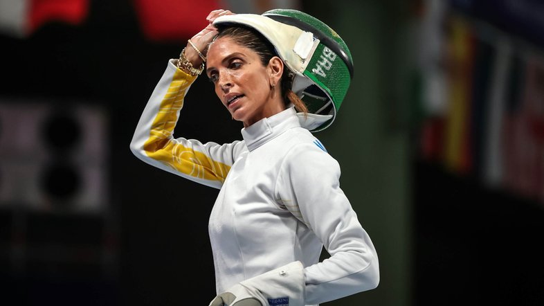 Atleta Nathalie Moellhausen em ação nos Jogos Olímpicos Paris 2024