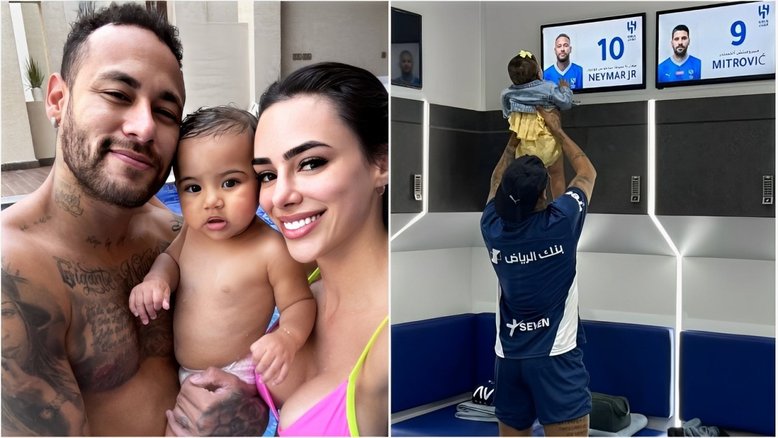 Neymar recebe visita especial da filha Mavie durante treino: ‘Hoje teve reforço’