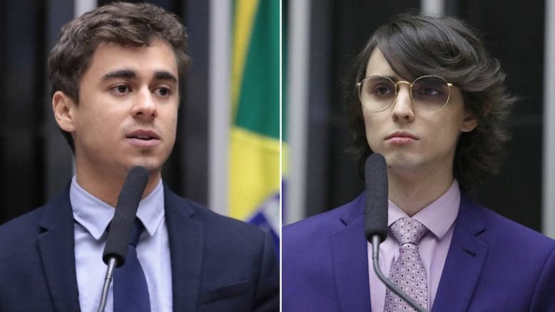 Os deputados federais Nikolas Ferreira (PL - MG) e Amom Mandel (CIDADANIA - AM)
