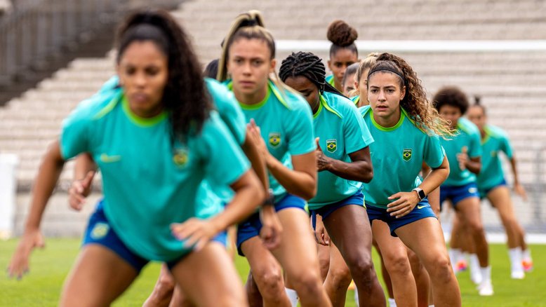 Treino da Seleção Feminina de Futebol para os Jogos Olímpicos de Paris 2024