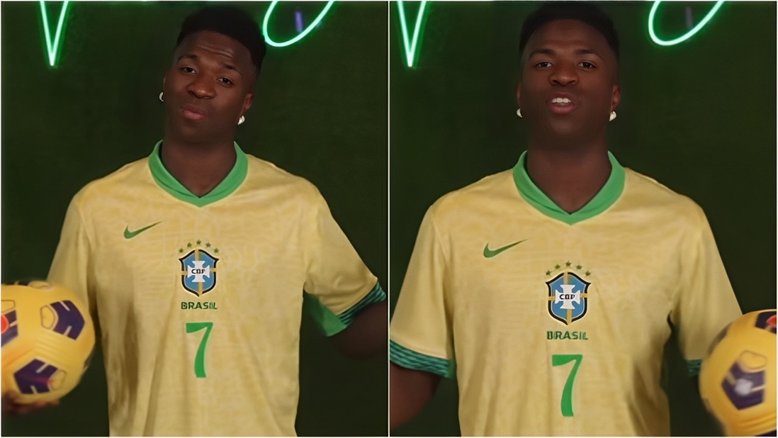 Vini Jr. finge ser boneco de cera e diverte visitantes do museu de Nova York