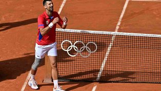 Novak Djokovic bate Carlos Alcaraz e é campeão olímpico em Paris | Miguel Medina/AFP