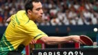 Hugo Calderano em partida da Olimpíada de Paris