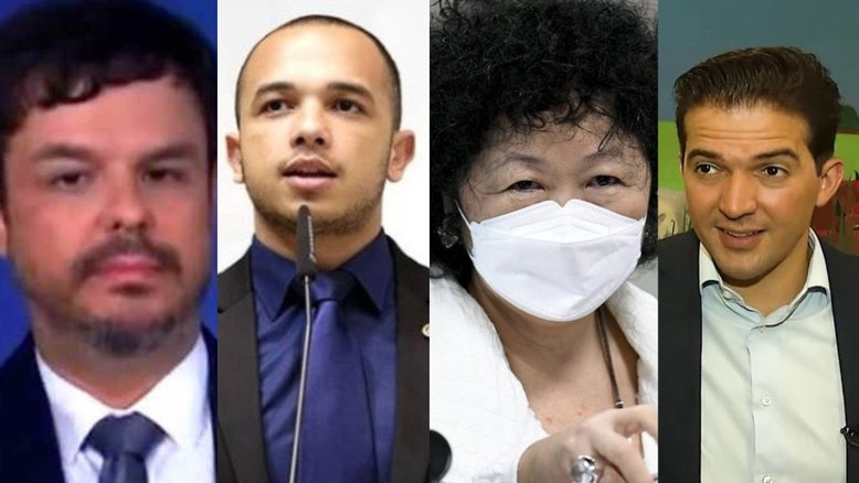 Adrilles Jorge, Douglas Garcia, Nise Yamaguchi e Rubinho Nunes (nesta ordem) têm um ponto em comum: são candidatos à Câmara de SP pelo União Brasil | Montagem/IstoÉ