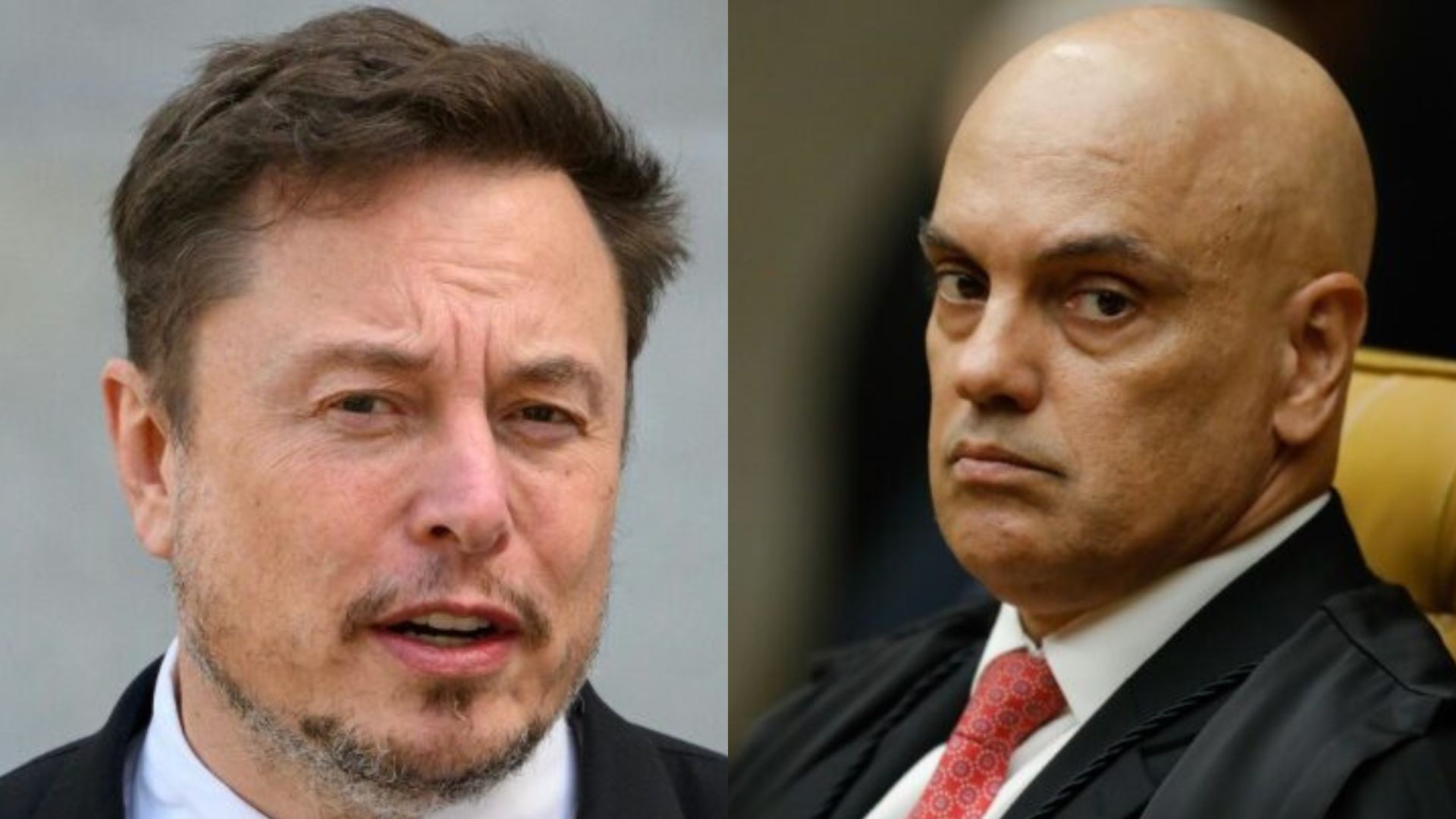 O empresário Elon Musk e o ministro Alexandre de Moraes, do Supremo Tribunal Federal | Montagem/IstoÉ