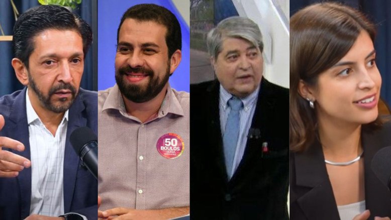Ricardo Nunes (MDB), Guilherme Boulos (PSOL), José Luiz Datena (PSDB) e Tabata Amaral (PSB) concorrem à prefeitura de São Paulo | Montagem/IstoÉ