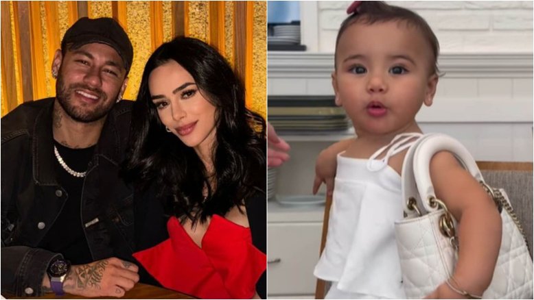 Neymar mostra filha com Bruna Biancardi produzida para o passeio: ‘Olha ela de rolê!’