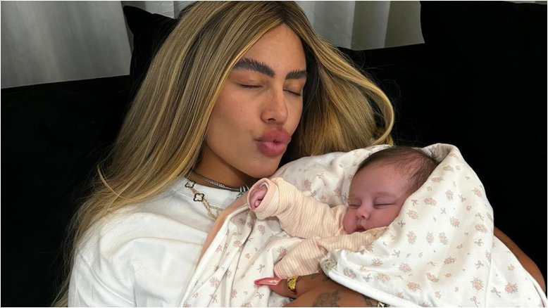 Irmã de Neymar, Rafaella Santos compartilha novo clique com Helena, filha do jogador