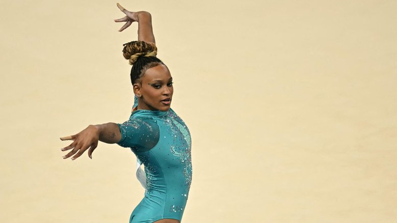 Rebeca Andrade na final do solo em Paris 2024