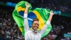 Rebeca Andrade em ação nos Jogos Olímpicos de Paris 2024