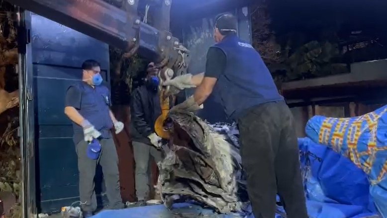 Vídeo: motores de avião da Voepass são removidos do local do acidente para análise