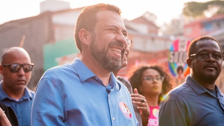 Guilherme Boulos (PSOL), durante campanha como candidato à prefeitura de São Paulo | Leandro Paiva/@leandropaivac