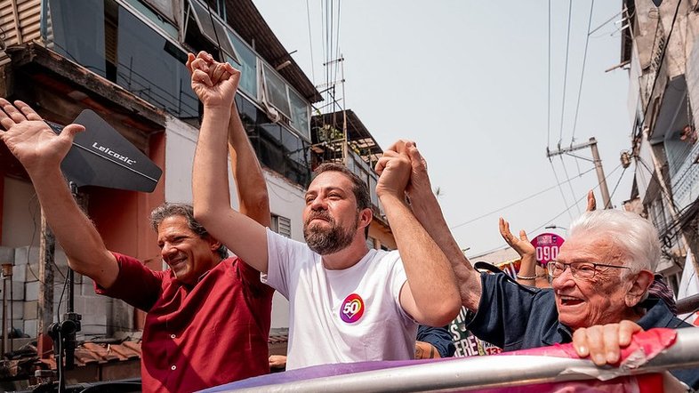 Boulos em agenda de campanha ao lado de Haddad e Erundina Créditos: Leandro Paiva/@leandropaivac