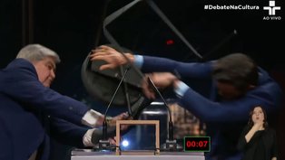 Datena agride Marçal com uma cadeira durante debate na TV Cultura