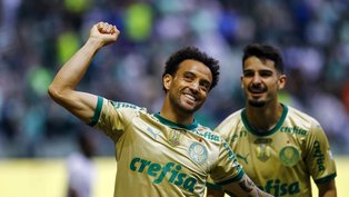 Felipe Anderson, autor do segundo gol do Palmeiras contra o Juventude