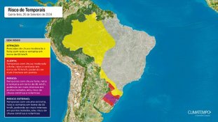 Risco de temporais preocupa especialistas Fonte: Climatempo