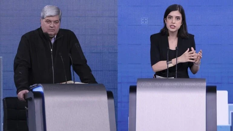 Datena e Tabata Amaral em debate do SBT