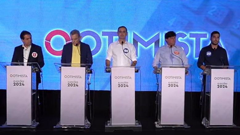 Debate entre os candidatos à prefeitura de Fortaleza | Reprodução/YouTube