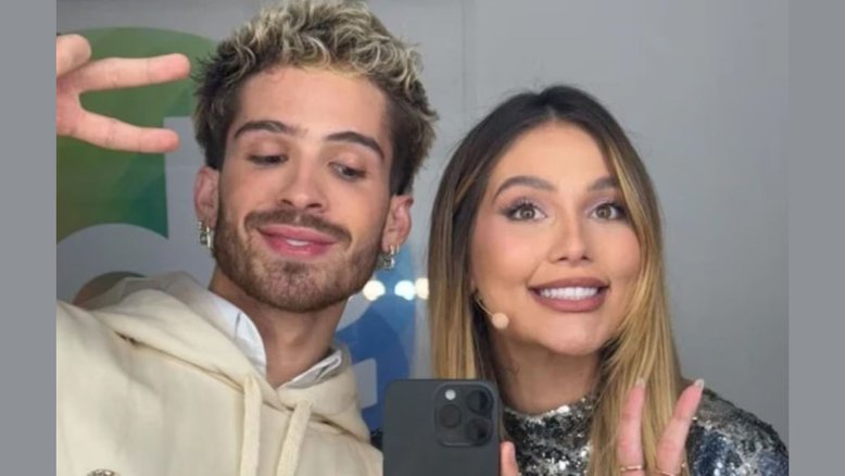 João Guilherme posa com a cunhada Virginia Fonseca
